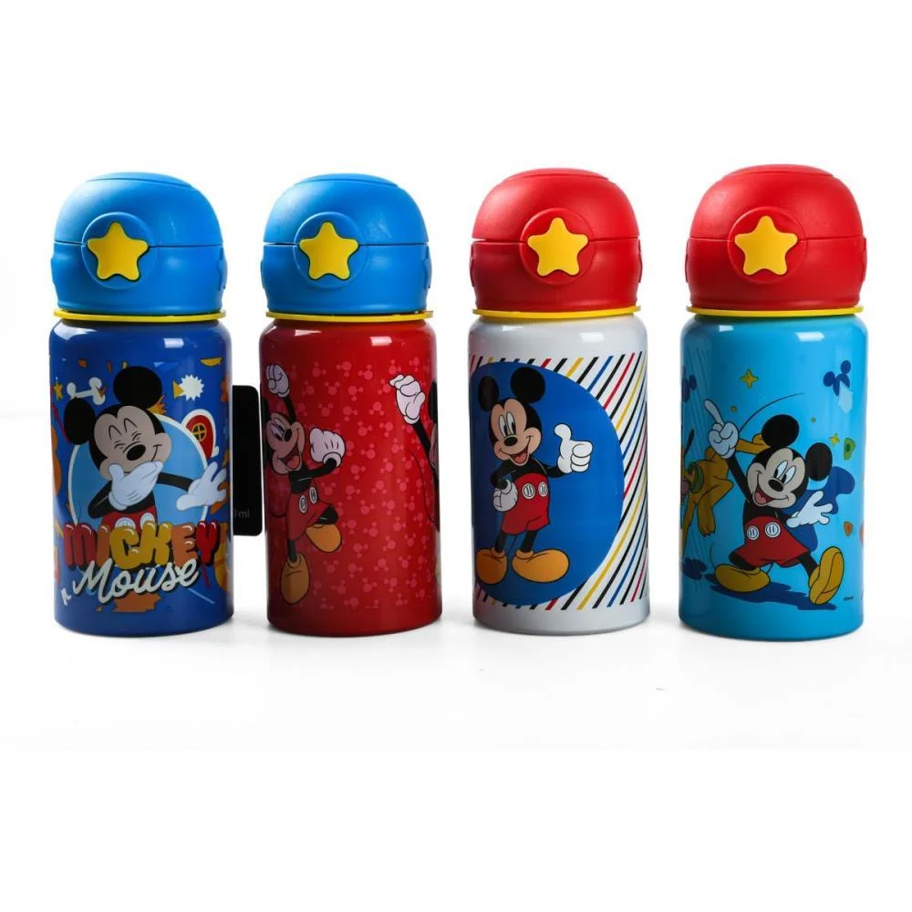Garrafa De Aluminio Mickey 500Ml C/Trava (S) Bbr