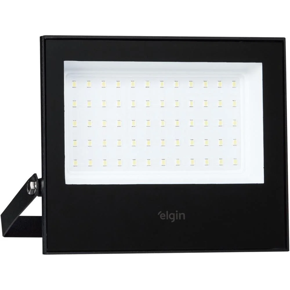 Refletor De Led Projetor Led 100W 6500K Preto Elgin