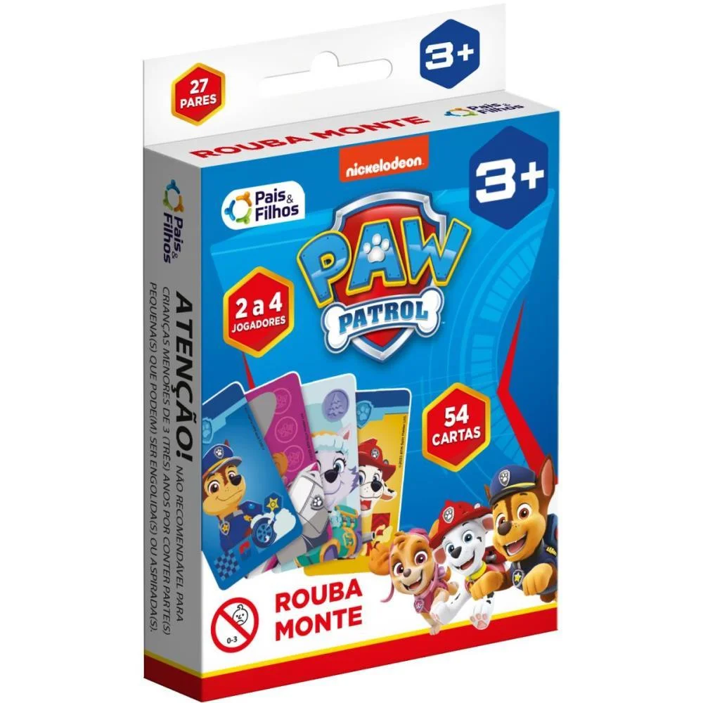 Jogo De Cartas Patrulha Canina Rouba Monte Pais E Filhos