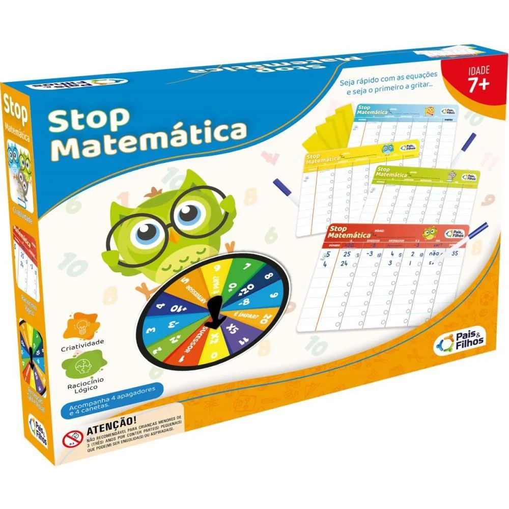 Jogo Diverso Stop Matematica Pais E Filhos
