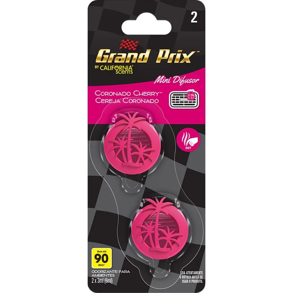 Odorizador Para Carro Mini Difusor Cereja 6Ml Rayovac (Bl.c/02)