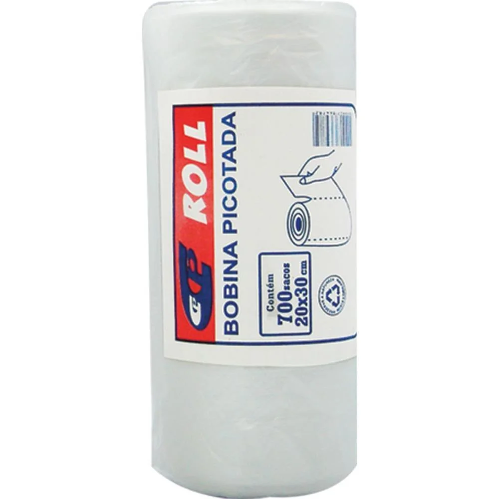 Saco Plastico Em Bobina 20X30 Picotada 500Gr. C/700Un Central Plast (Bobina)