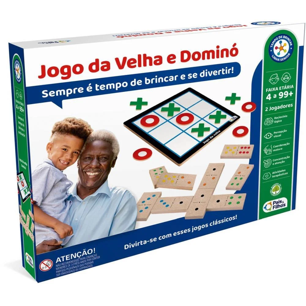 Jogo Diverso Jogo Da Velha + Domino Pais E Filhos
