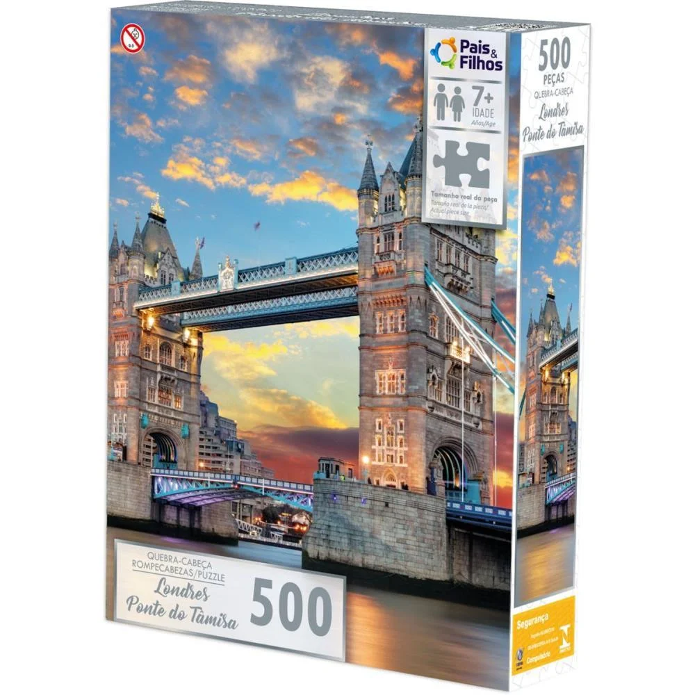 Quebra-Cabeca Cartonado Londres Ponte De Tamisa 500P Pais E Filhos
