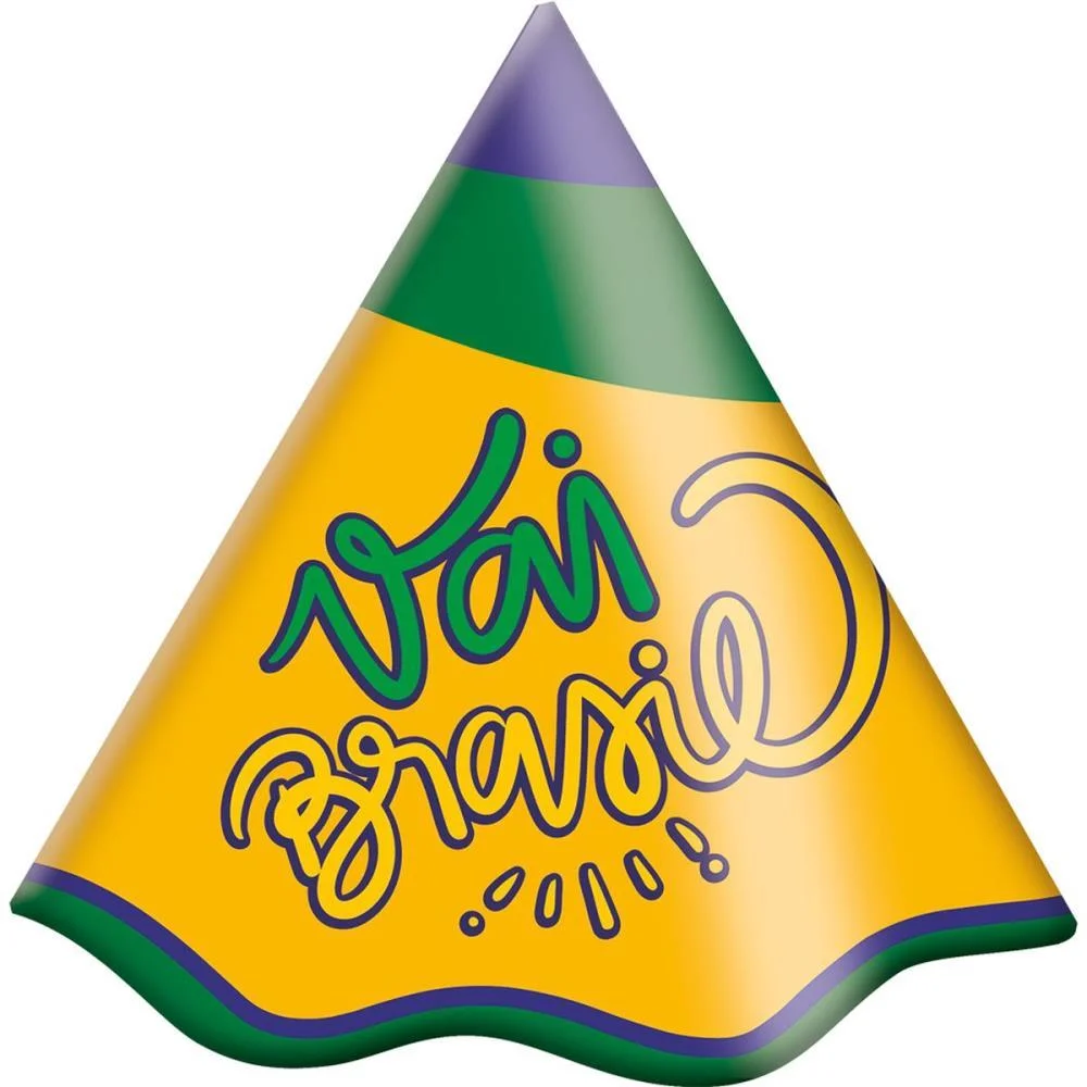 Copa Do Mundo Chapeu Vai Brasil Festcolor (Pct.c/08)