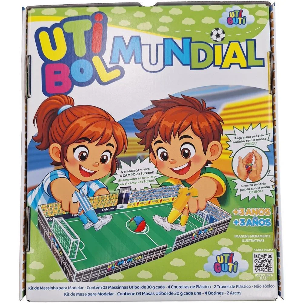 Copa Do Mundo Kit Jogo Massinha Utibol 8Pcs Canson