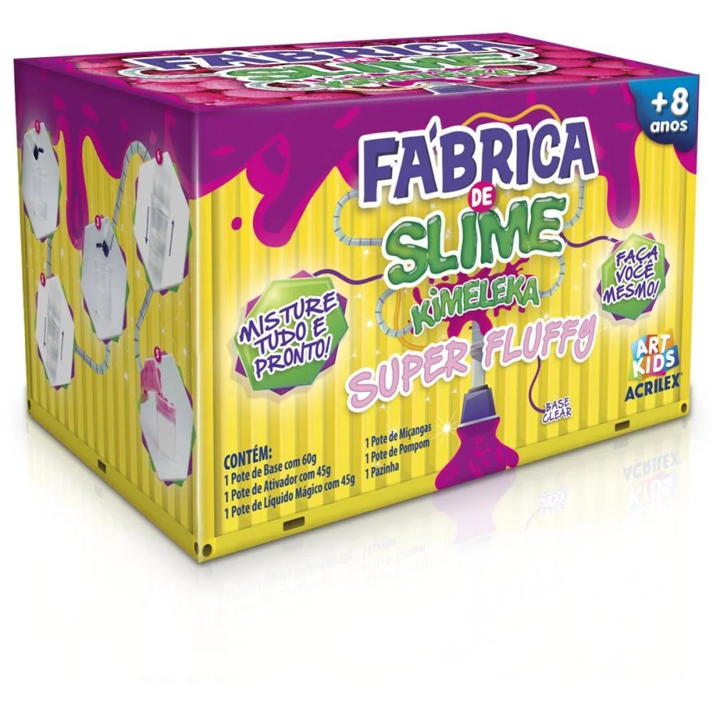 Slime Kimeleka Super Fluffy Fabrica Acrilex (Cx.c/04)