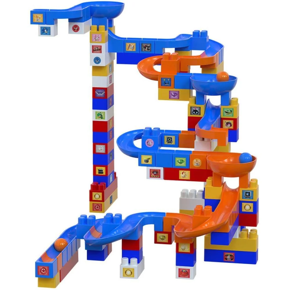 Brinquedo Para Montar Sonic Rampa Divertida 100Pcs Ggb Plast