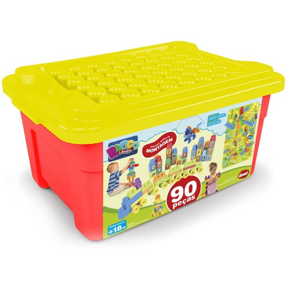 Brinquedo Para Montar Super Caixa Divertida Iii 90Pc Dismat