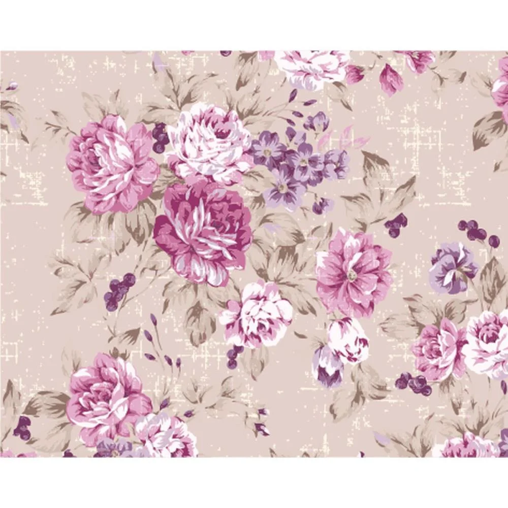 Papel Presente Bobina Couche 60Cm.mod.361 Floral V.m.p. (Bo-100Mts)