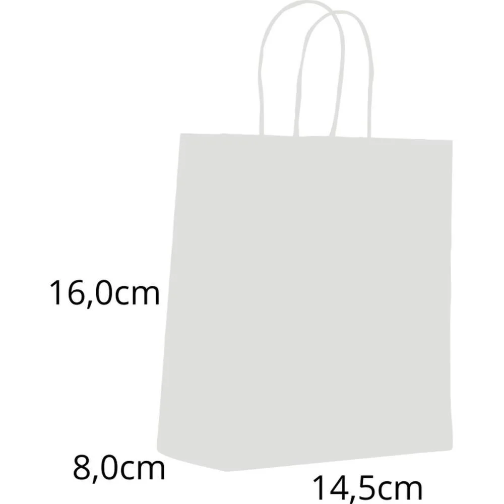 Sacola Para Presente Lisa Branca Pp 14,5X16X8Cm Scrity (Pct.c/10)