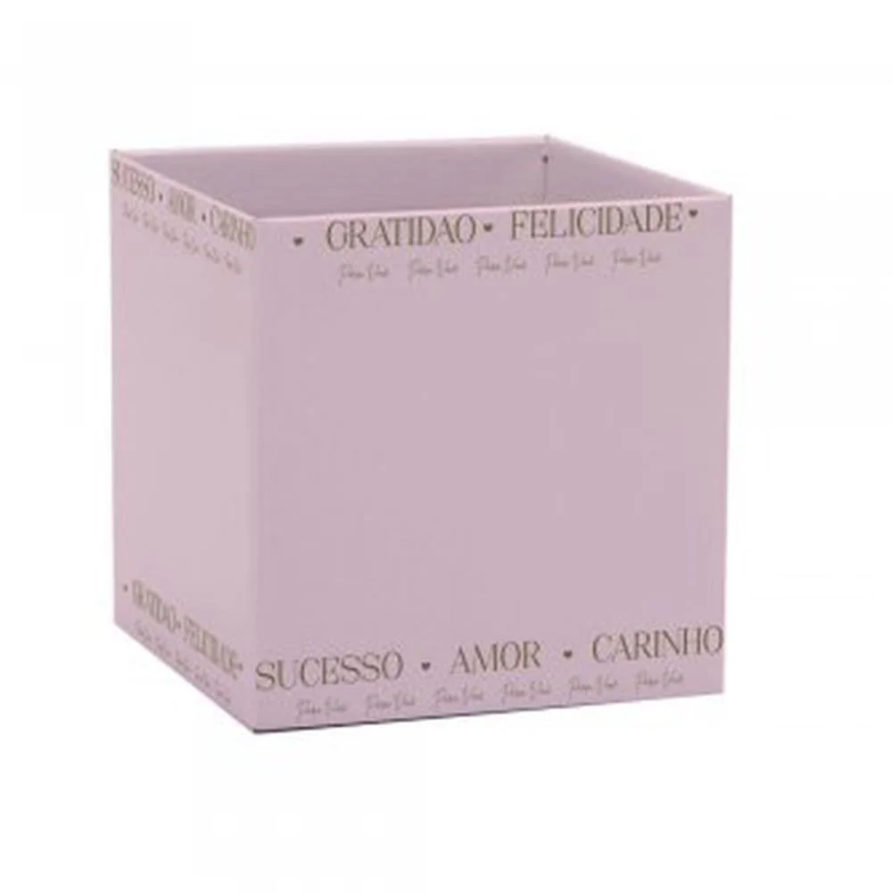 Cachepot Paper Decorado Pote 15 Essencia Rosa Qd 15X15 Xingo Embalagens (Pct.c/10)