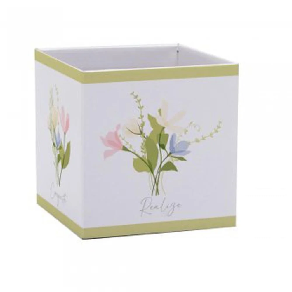 Cachepot Paper Decorado Pote 15 Jardim Quadrado Xingo Embalagens (Pct.c/10)