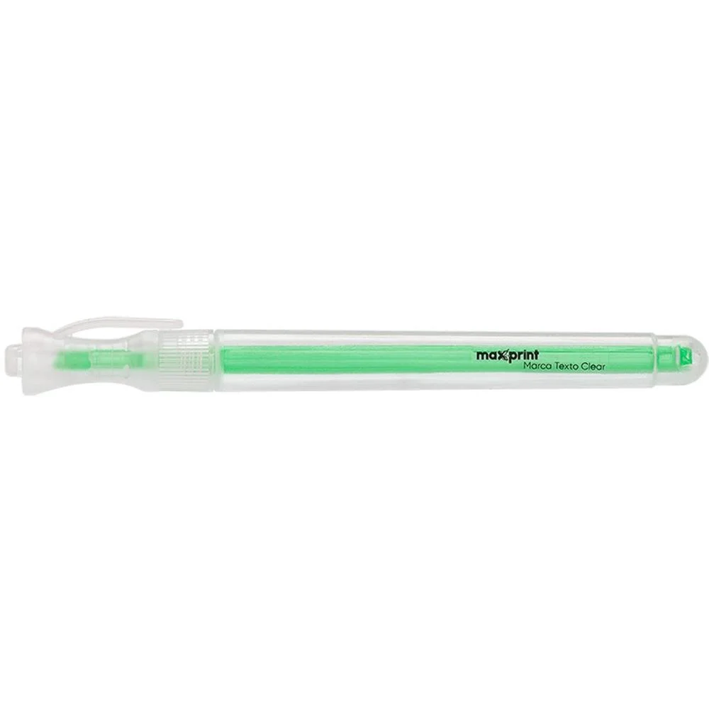 Caneta Marca Texto Clear Verde Maxprint (Cx.c/12)