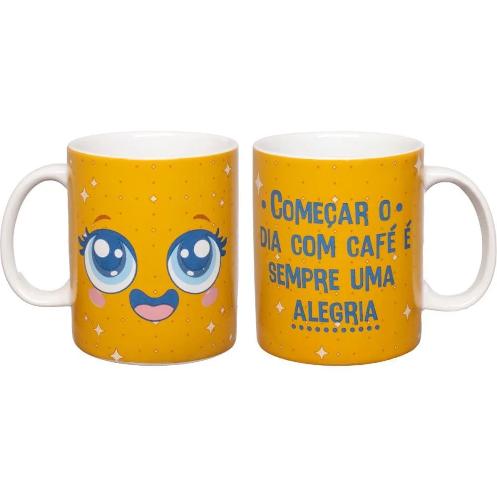 Caneca Decorada Humor Felicidade 330Ml Western