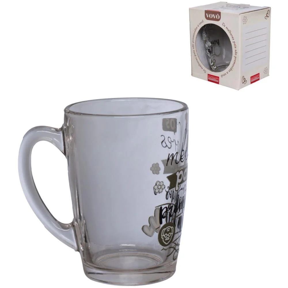 Caneca De Vidro Promovido Vovo 320Ml Western