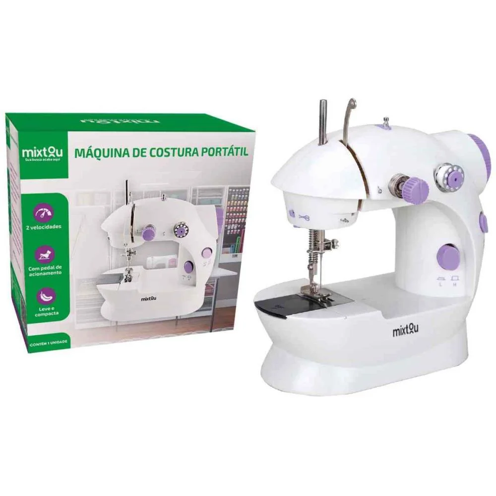 Maquina De Costura Portatil Mini C/Pedal 110V/220 Santana Centro (Unidade)