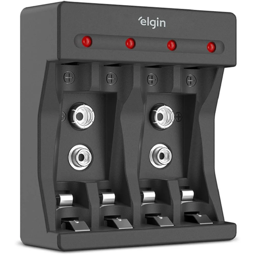 Carregador De Bateria Usb Tipo C P/Pilhas C/Cabo 0,5 Elgin (Blister)