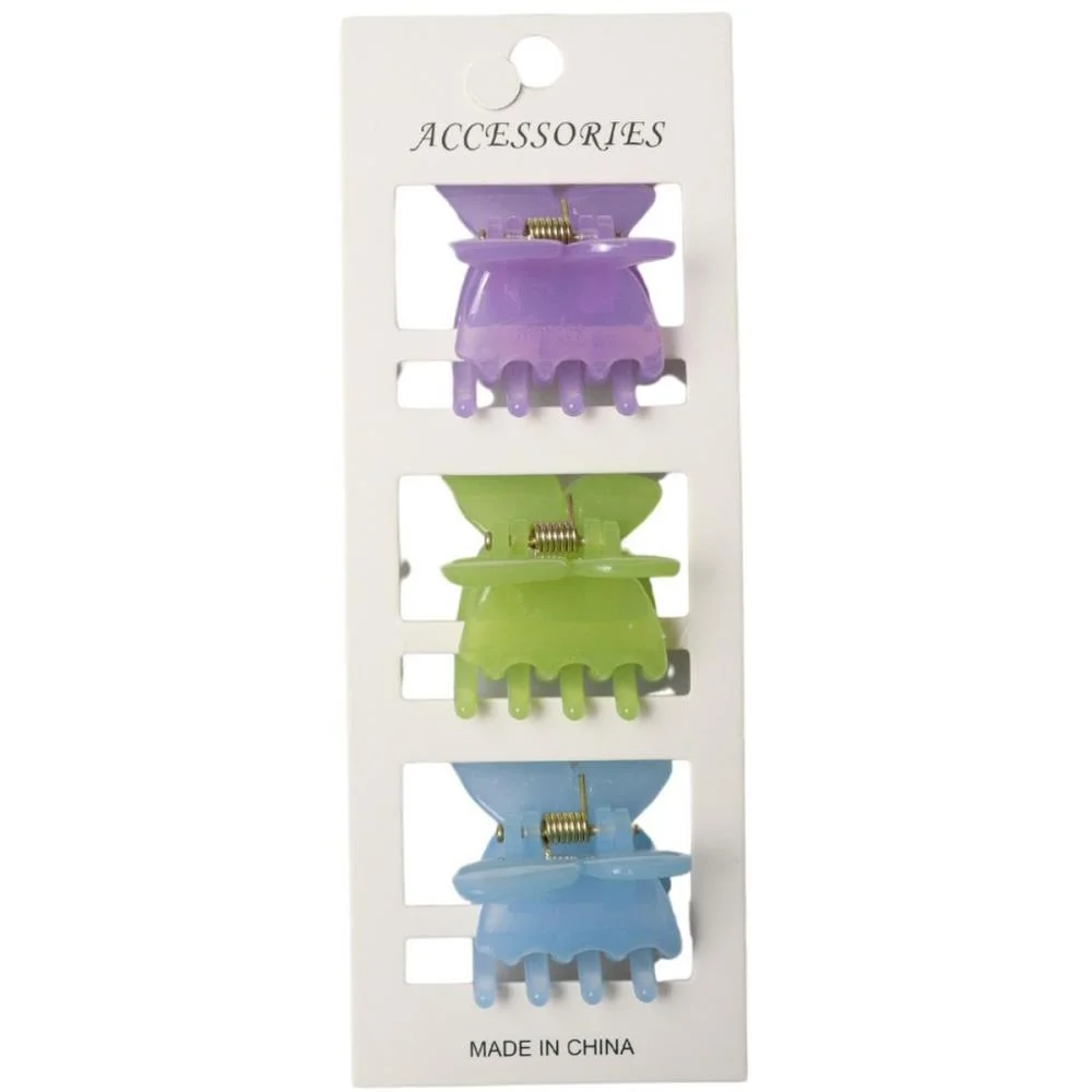 Acessorio Para Cabelo Piranha Borboleta 4,5Cm Candy Kit (Ct.c/03)
