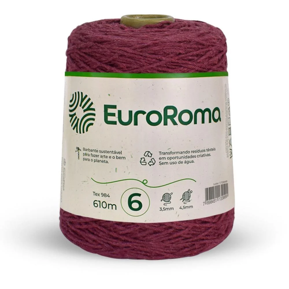 Barbante Colorido 600G 4/6 Fios 610M Bordo Euroroma (Unidade)