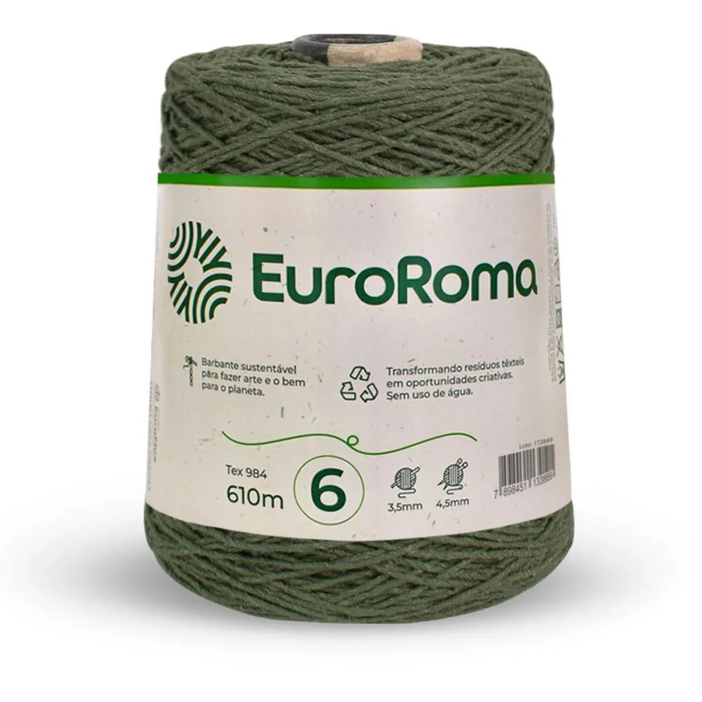 Barbante Colorido 600G 4/6 Fios 610M Vd Militar Euroroma (Unidade)