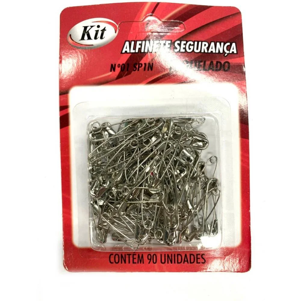 Alfinete Seguranca N.01 Niquelado Kit (Ct.c/90)