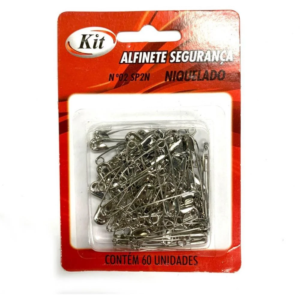 Alfinete Seguranca N.02 Niquelado Kit (Ct.c/60)