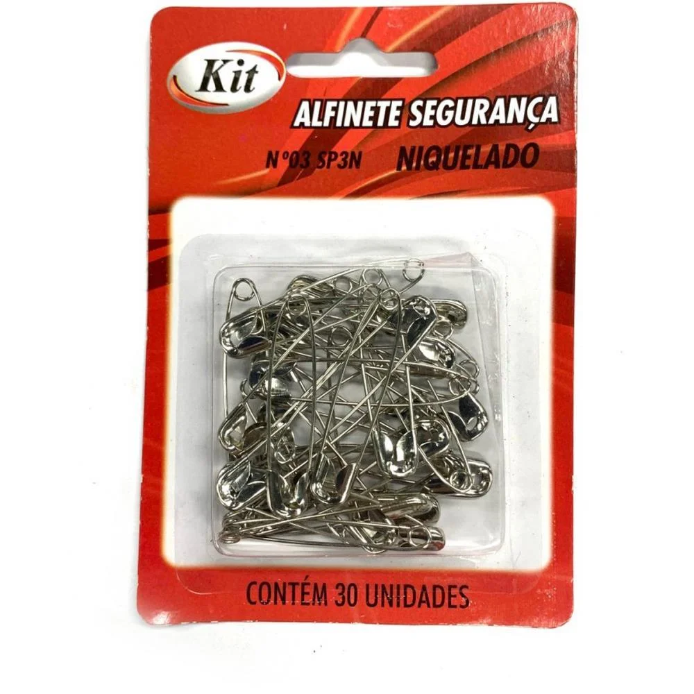 Alfinete Seguranca N.03 Niquelado Kit (Ct.c/30)