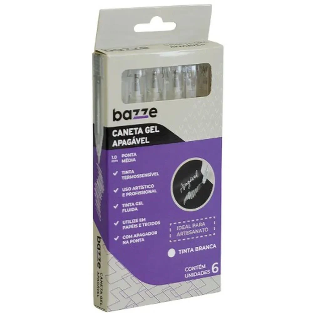 Caneta Gel Bazze Branca Apagavel 1.0Mm Summit (Cx.c/06)