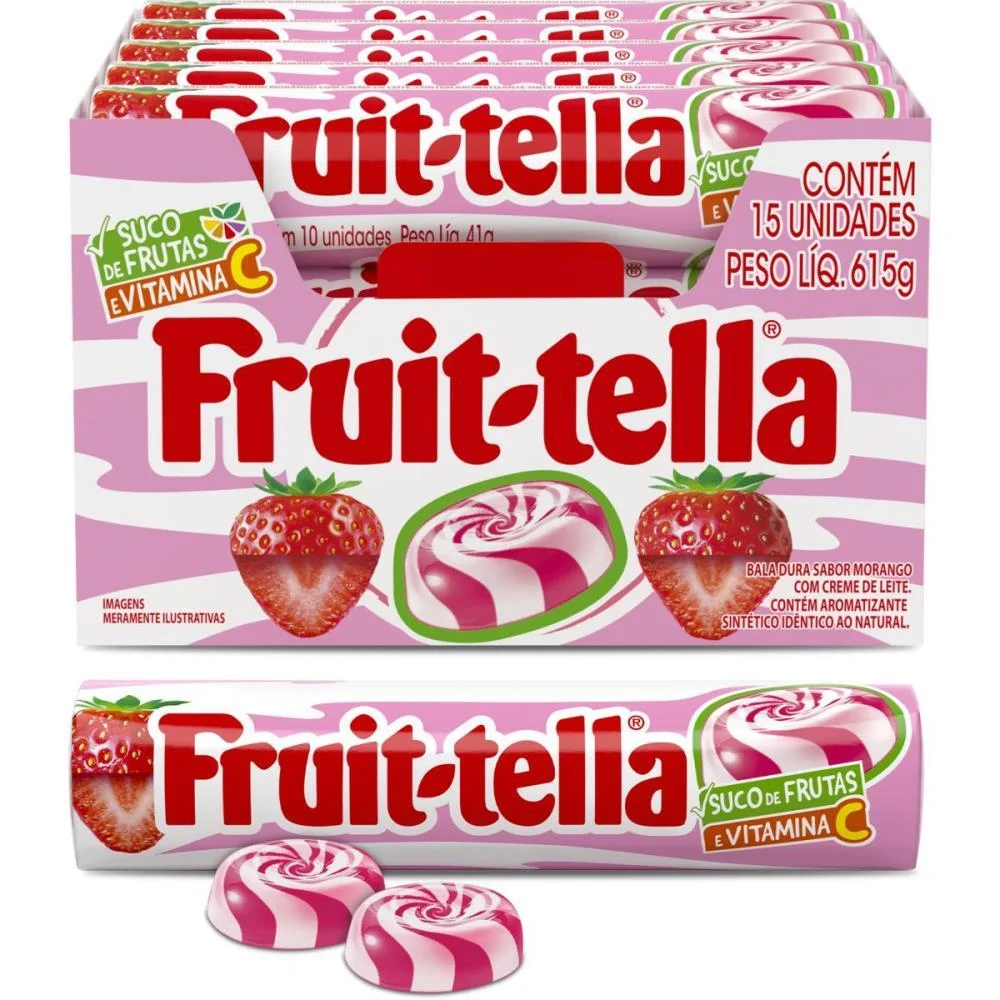 Bala Fruittella Vita C Morango 41G Perfetti Van Melle (Dp.c/15)