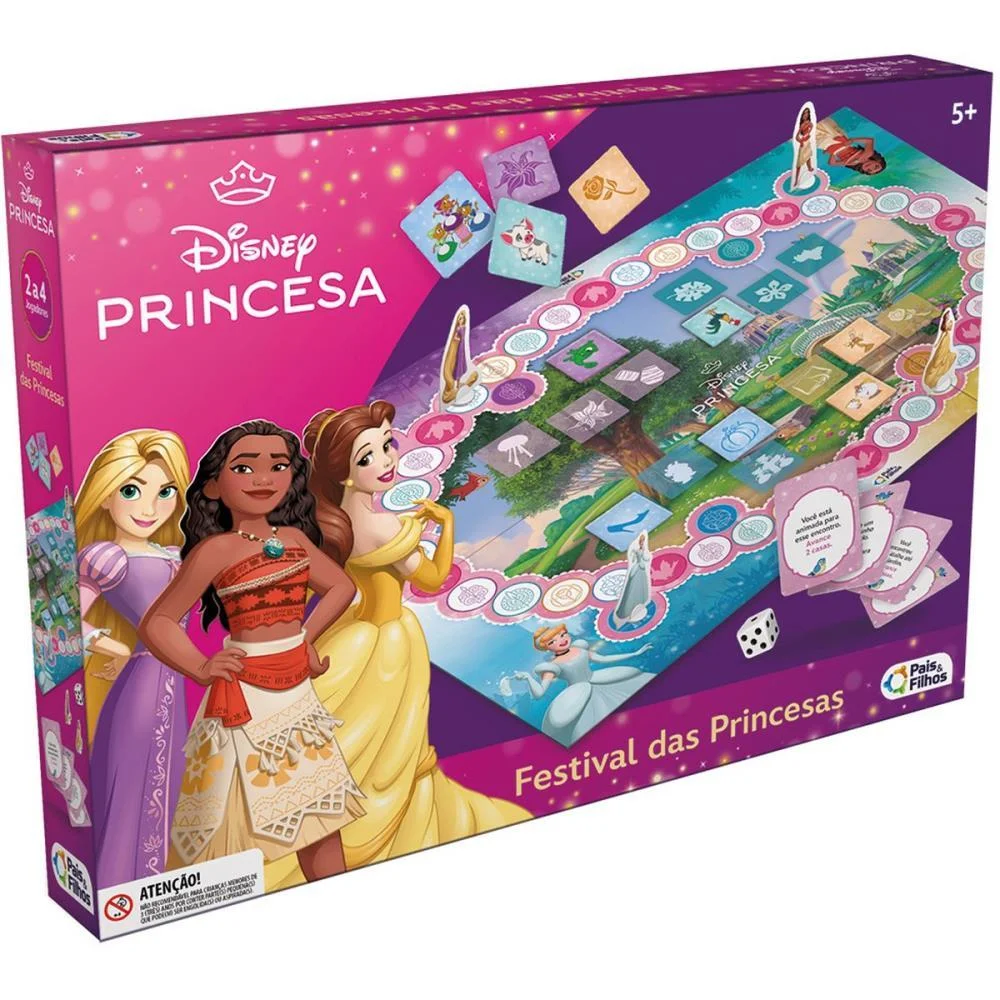 Jogo De Tabuleiro Festival Das Princesa Disney Pais E Filhos (Unidade)