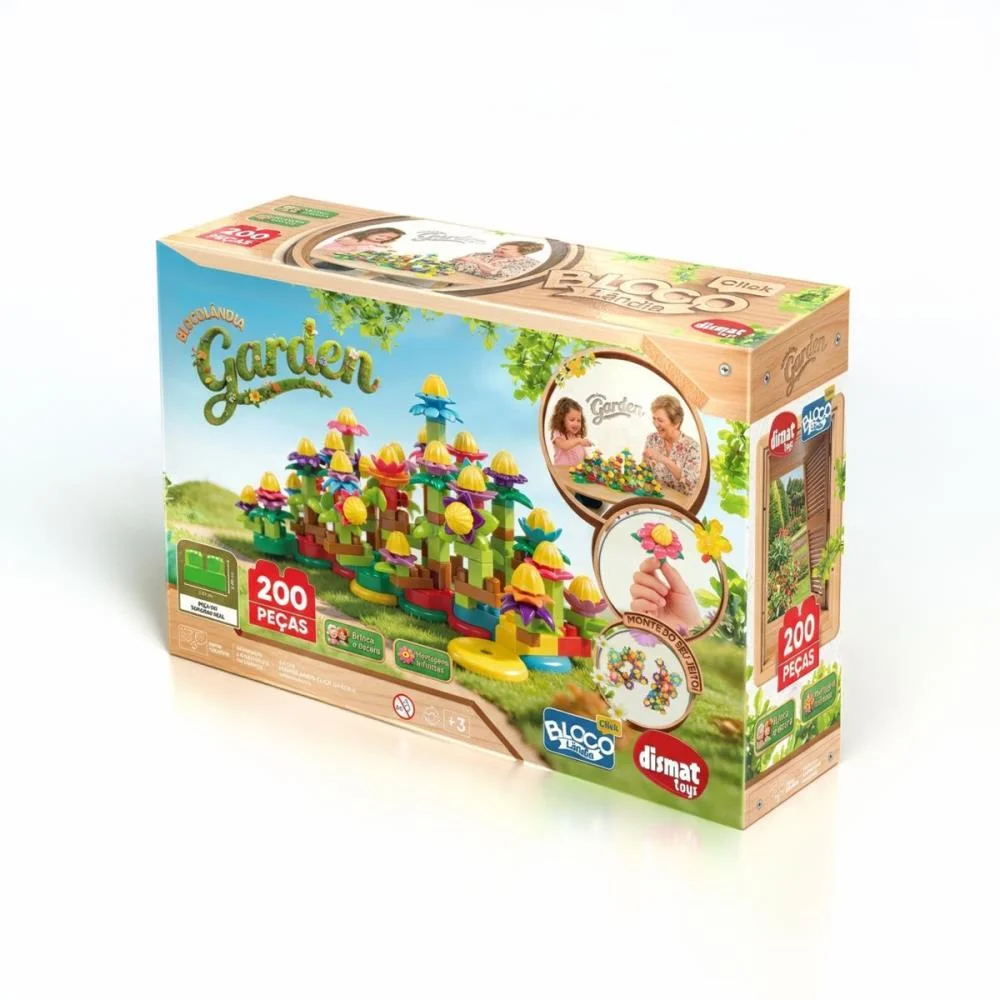 Brinquedo Para Montar Garden Jardim De Blocos 200Pcs Dismat (Unidade)