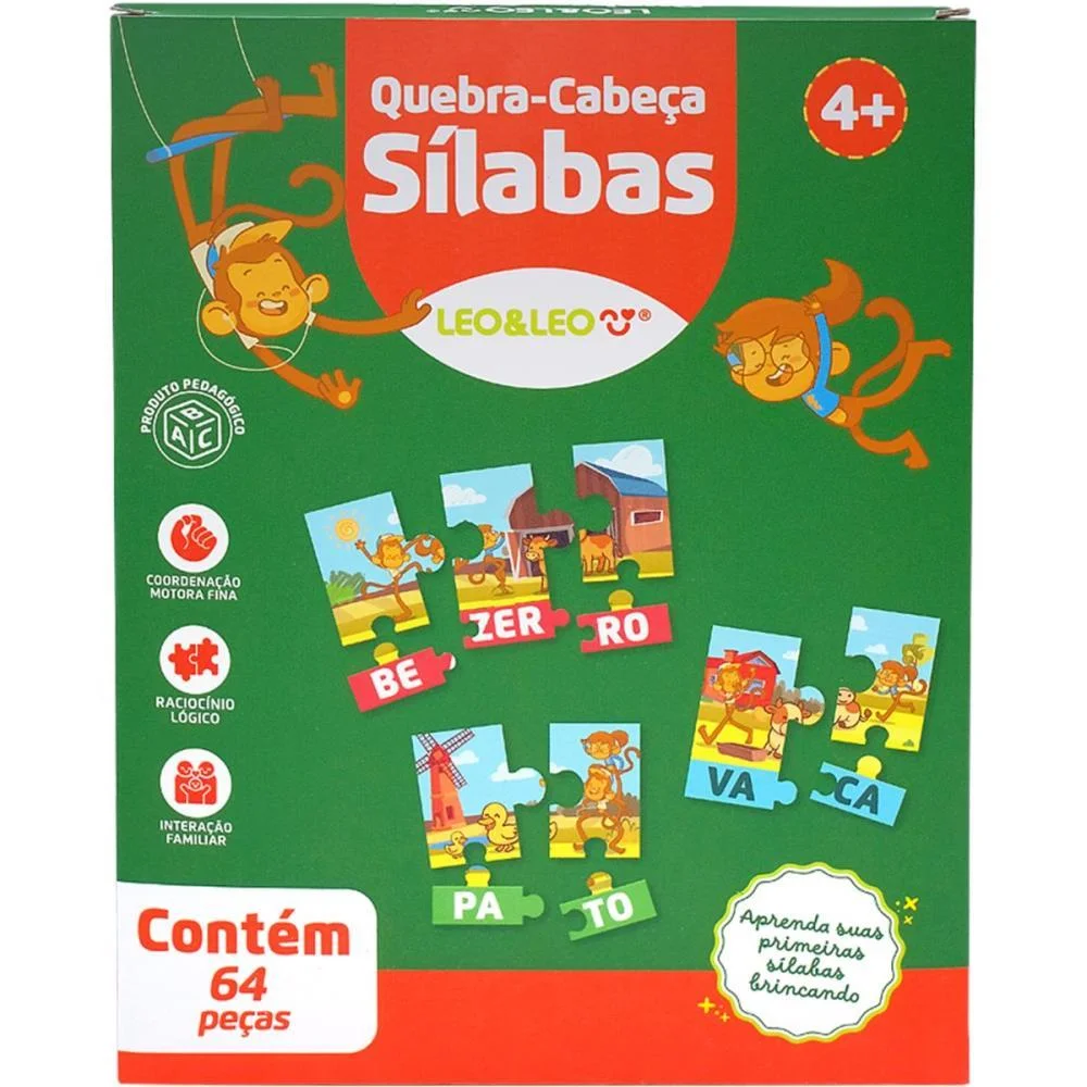 Brinquedo Pedagogico Silabas 64 Pecas Leonora (Unidade)