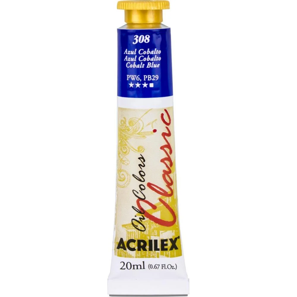 Tinta A Oleo Oil Colors 20Ml Azul Cobalto Acrilex (Cx.c/06)