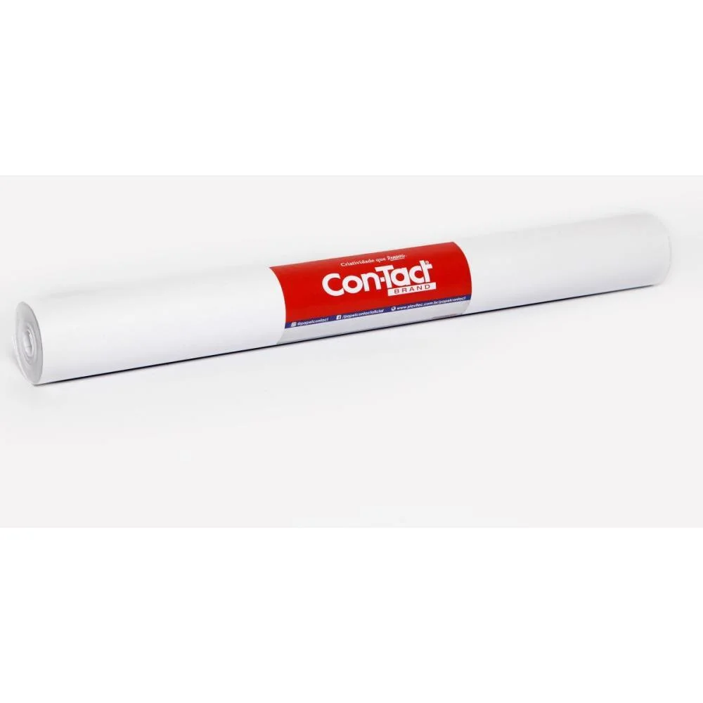Plastico Adesivo 45Cmx10M Opaco Branco Contact (Rolo)