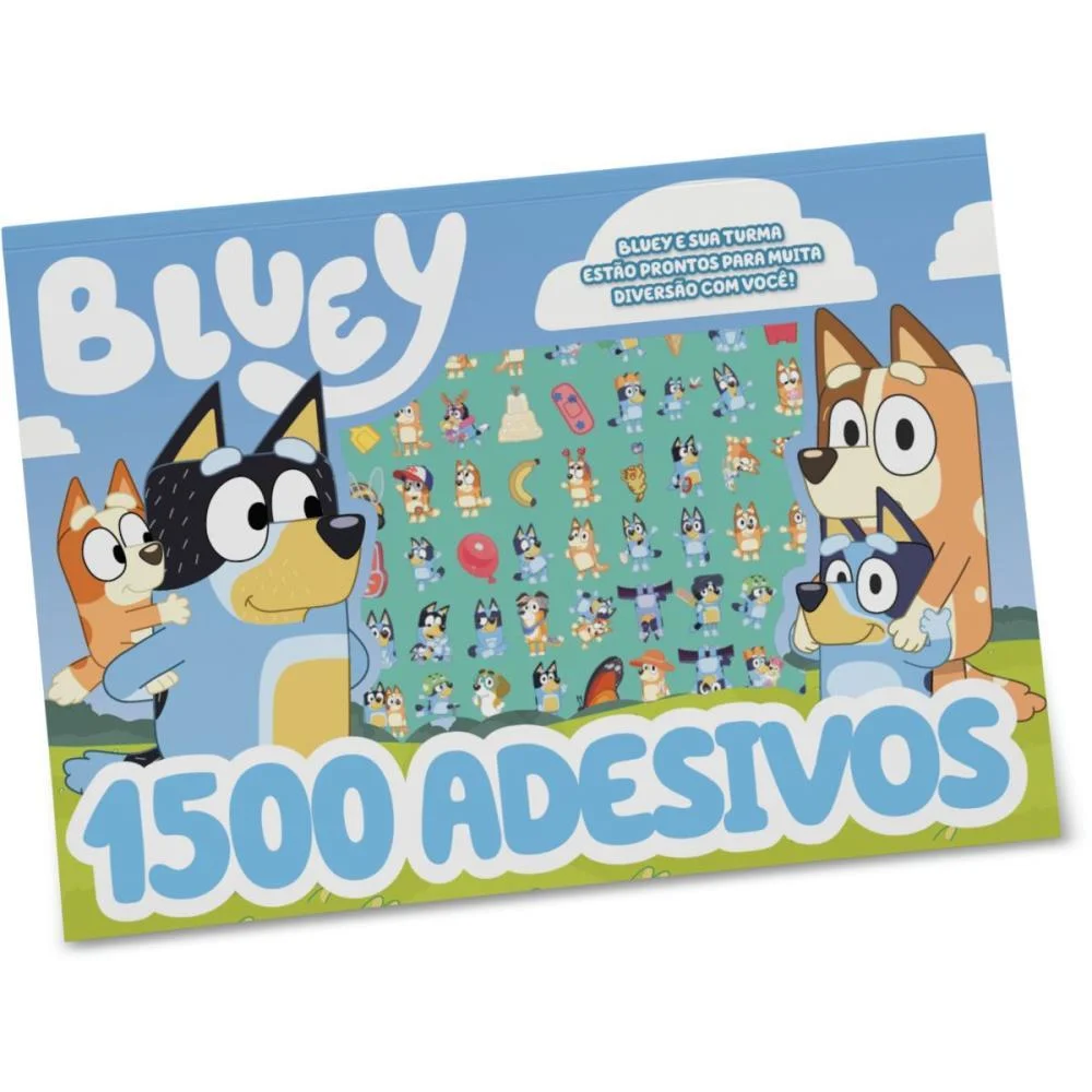 Livro Com Adesivos 1500 Adesivos Bluey Online Editora (Unidade)