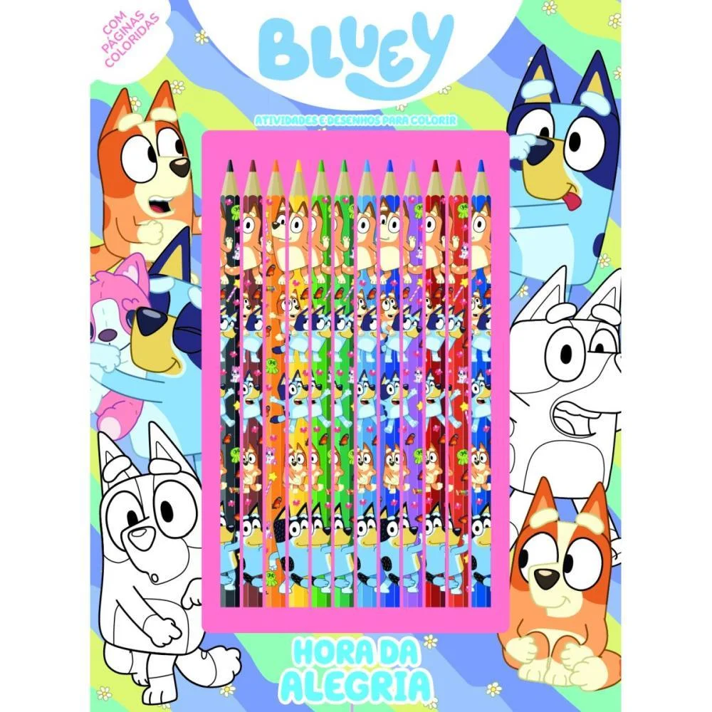 Livro Infantil Colorir Bluey Hora Da Alegria C/Lapis Online Editora (Unidade)