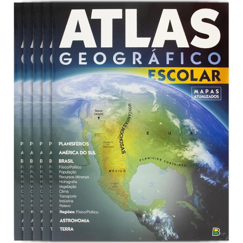 Livro Atlas Geografico Escolar 20X27 32Pg Todolivro (Pct.c/05)