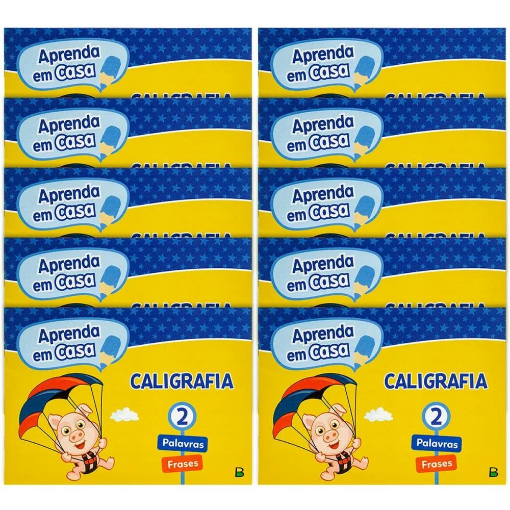 Livro Caligrafia Aprenda Em Casa Vol.2 14Pg Todolivro (Pct.c/10)