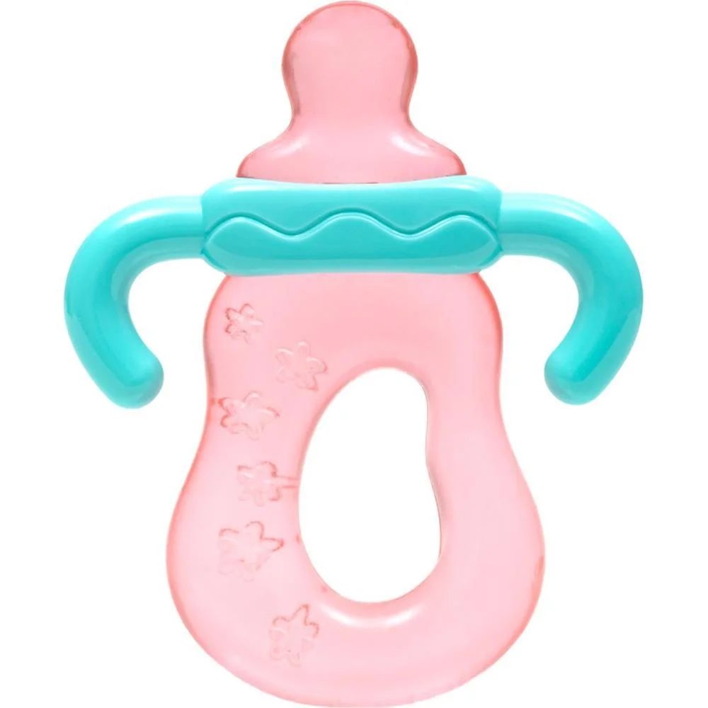 Mordedor Infantil Mamadeira C/Agua Rosa Buba (Unidade)