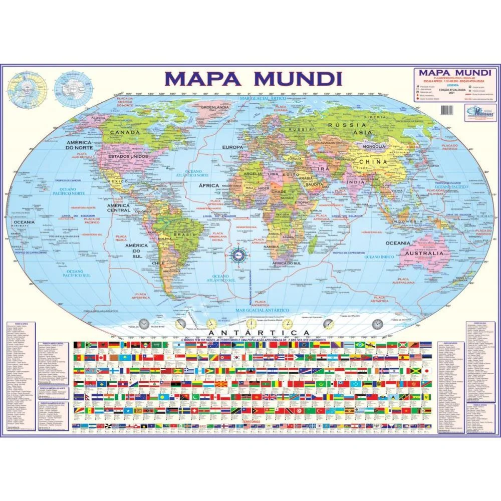 Mapa Periodico Mundi Polit.120Cmx90 Multimapas (Unidade)