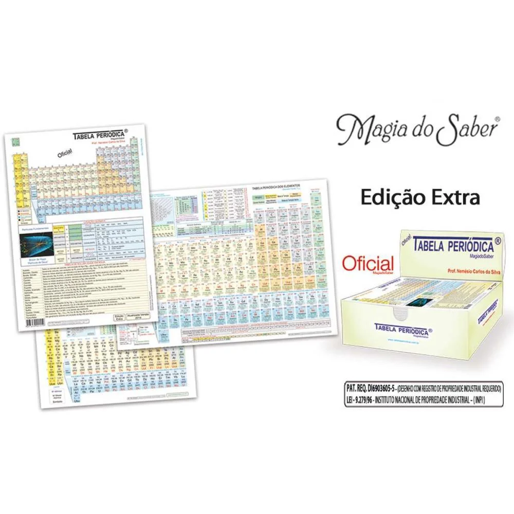 Tabela Periodica 3 Modelos De Tabelas Magia Do Saber (Kit.c/15)