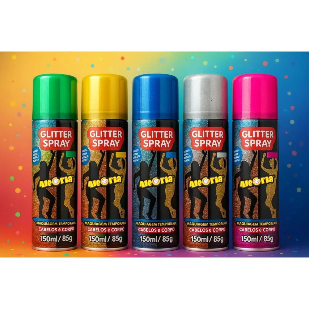 Pinta Cabelo 150Ml Glitter Cabelo/Corpo Sor Dalegria C/12 Unidades