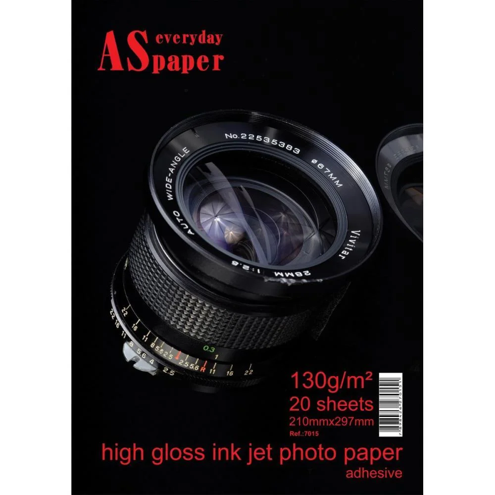 Papel Fotografico Inkjet A4 High Glossy Adesivo 130G Usa Folien 20 Unidades