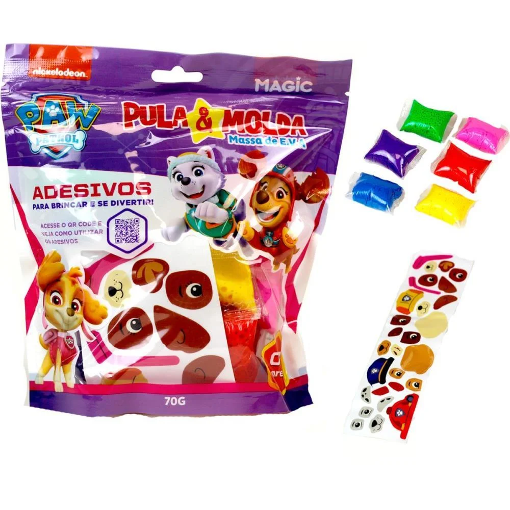 Massa Para Modelar Criativa Pula E Molda 70G Skye 7Cores Magic Kids