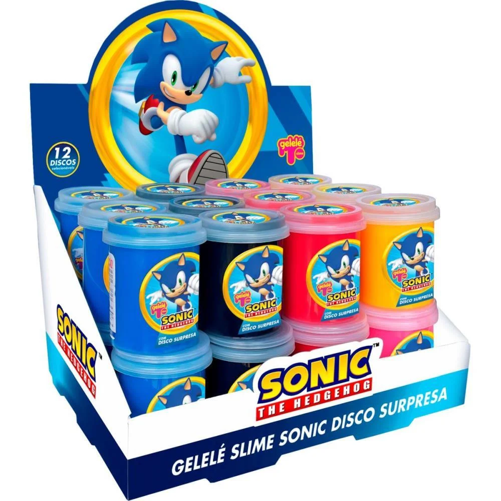 Slime Sonic Gelele Pote 152G (S) Doce Brinquedo C/ 24 Unidades
