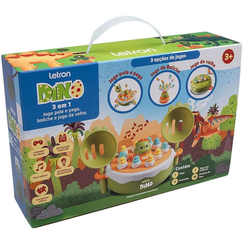 Jogo Diverso Dino 3Em1 Leonora