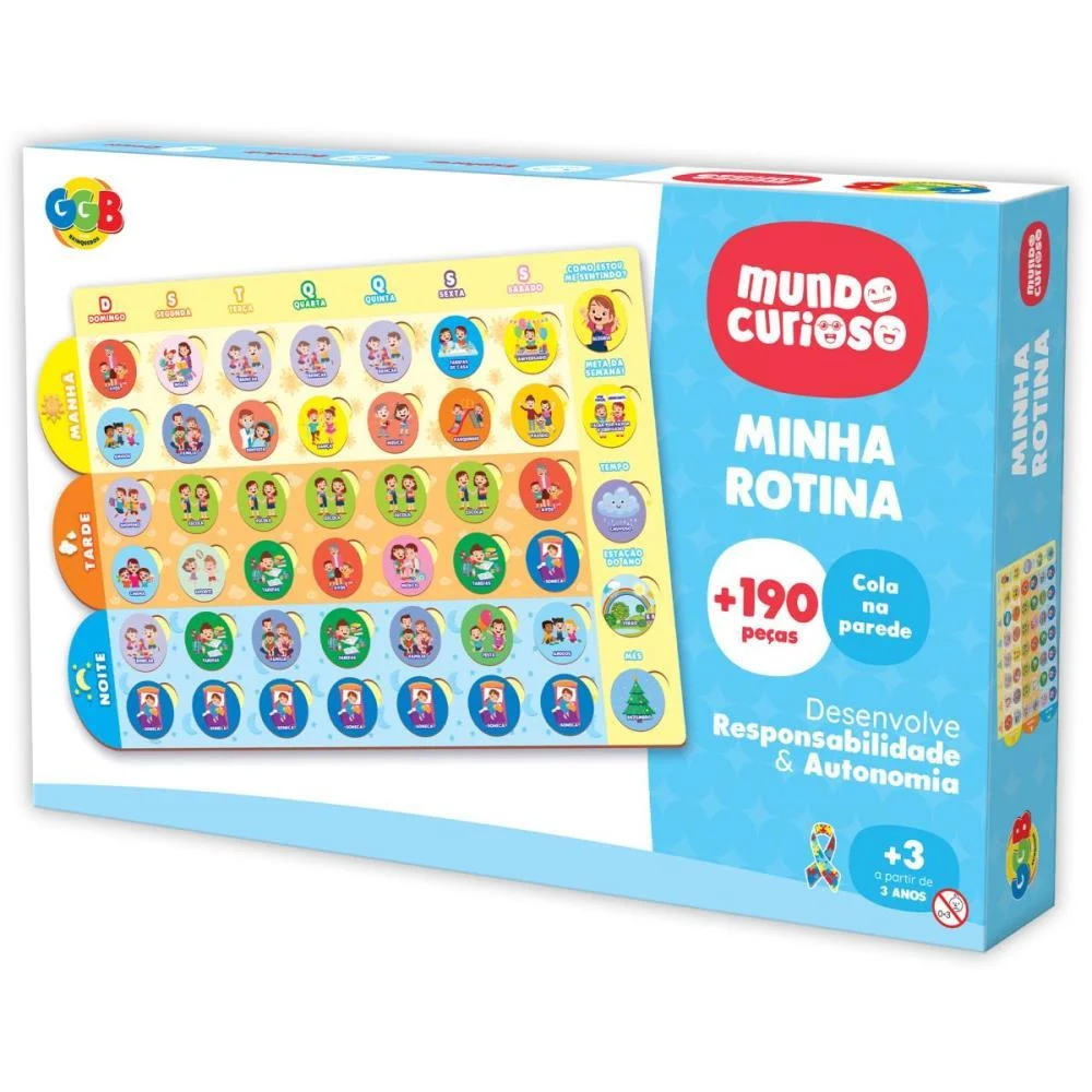 Brinquedo Educativo Minha Rotina 190 Pcs Ggb Plast