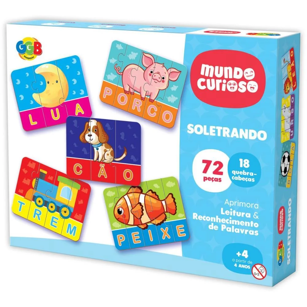Brinquedo Pedagogico Soletrando 72 Pcs Ggb Plast