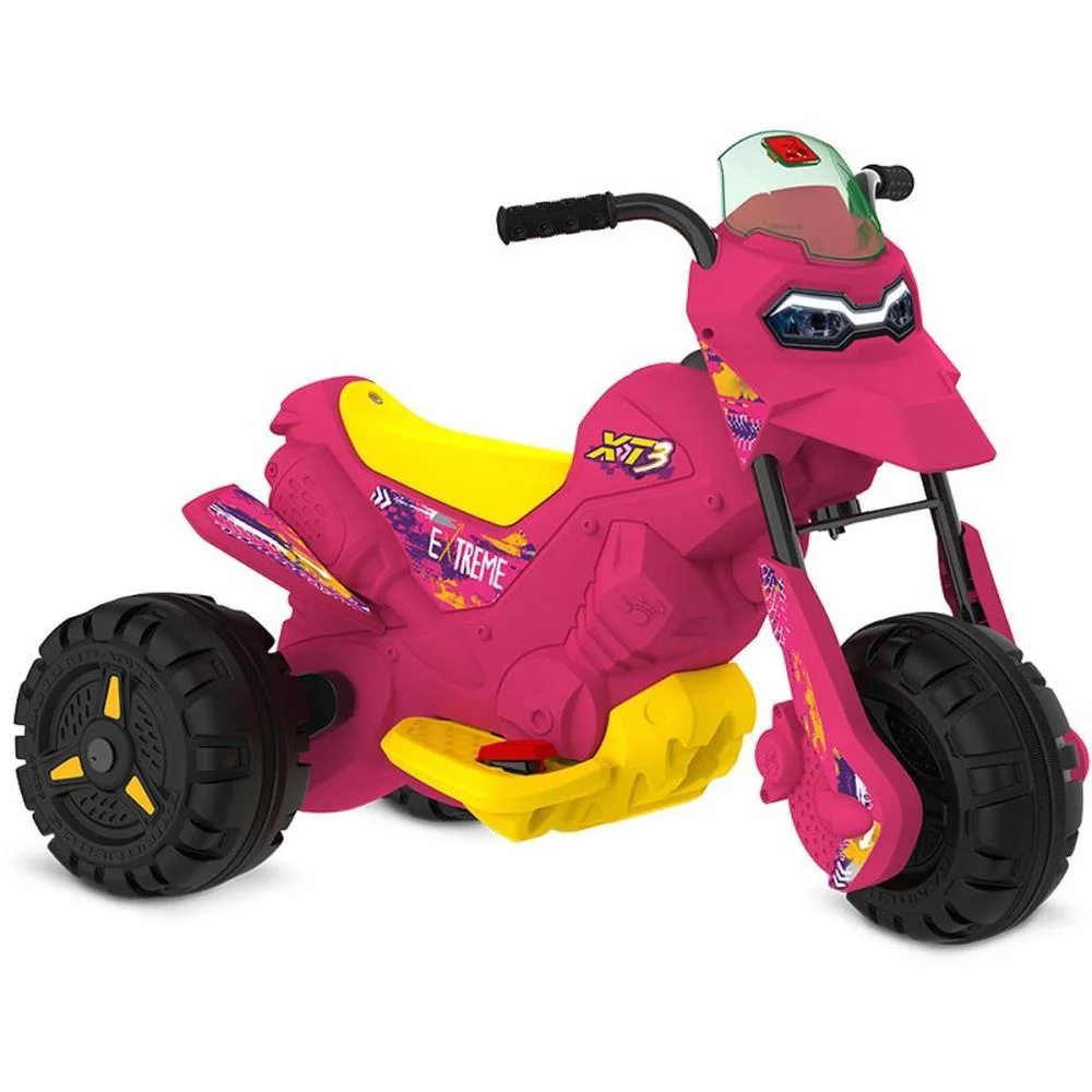 Moto Eletrica Xt3 6V Pink Até 25Kg Bandeirante